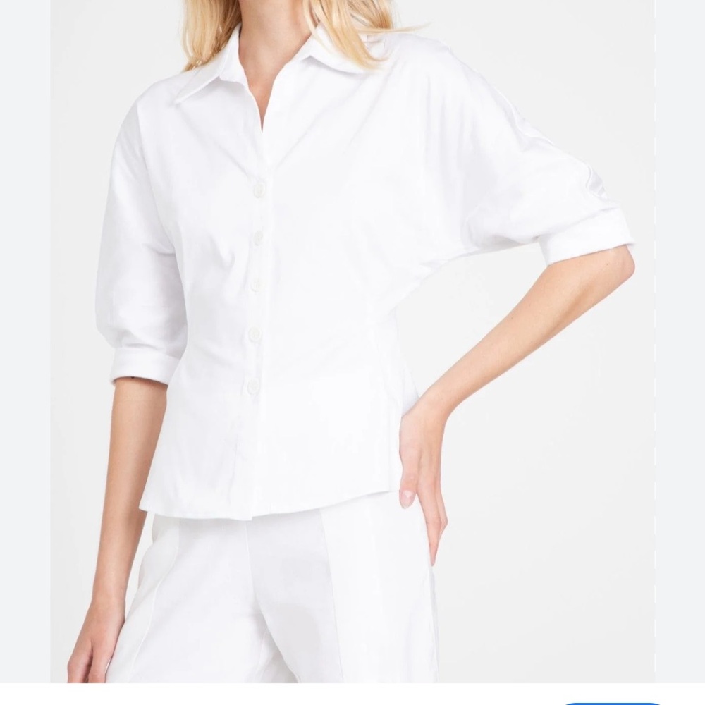 White Button-Up Blouse